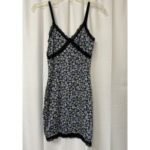 Divided H&M Mini Bodycon Dress Floral Women's Size XS Babydoll  Y2K